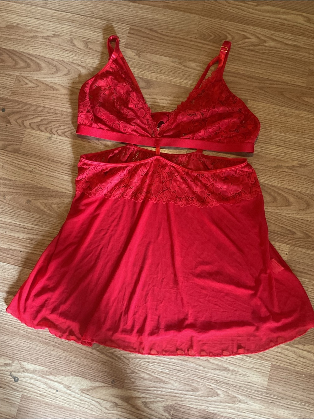 Red Lace Baby Doll Nightgown 4XL SEXY